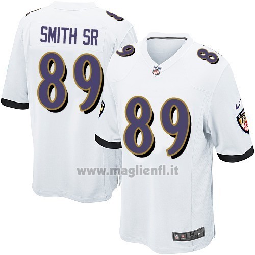 Maglia NFL Game Baltimore Ravens Smith Sr Bianco